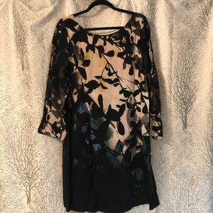 Anthropologie Ombré Floral Mini Dress
